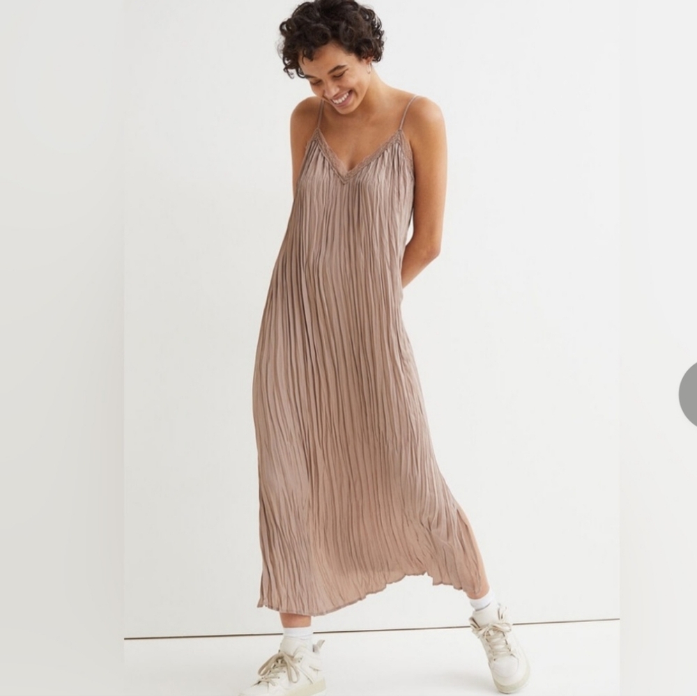 Lace-trimmed Slip Dress